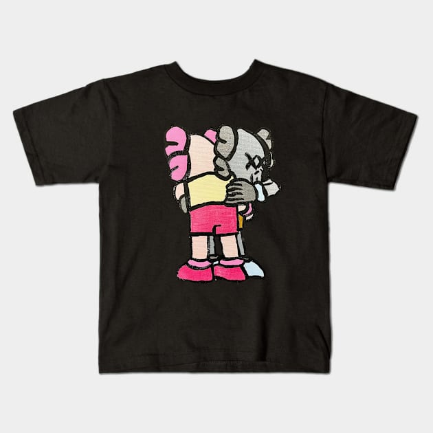 kaws xx embrace Kids T-Shirt by masihtitikterluka